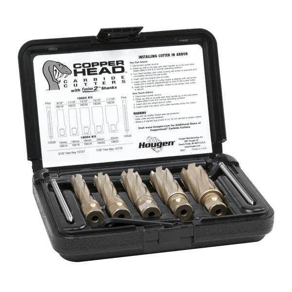 Hougen Copperhead Carbide Annular Cutter Kit Fractional 18002